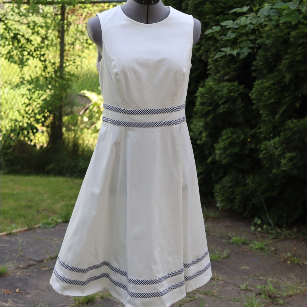 Calvin Klein White Sailor Style Dress - Picture 2 of 6